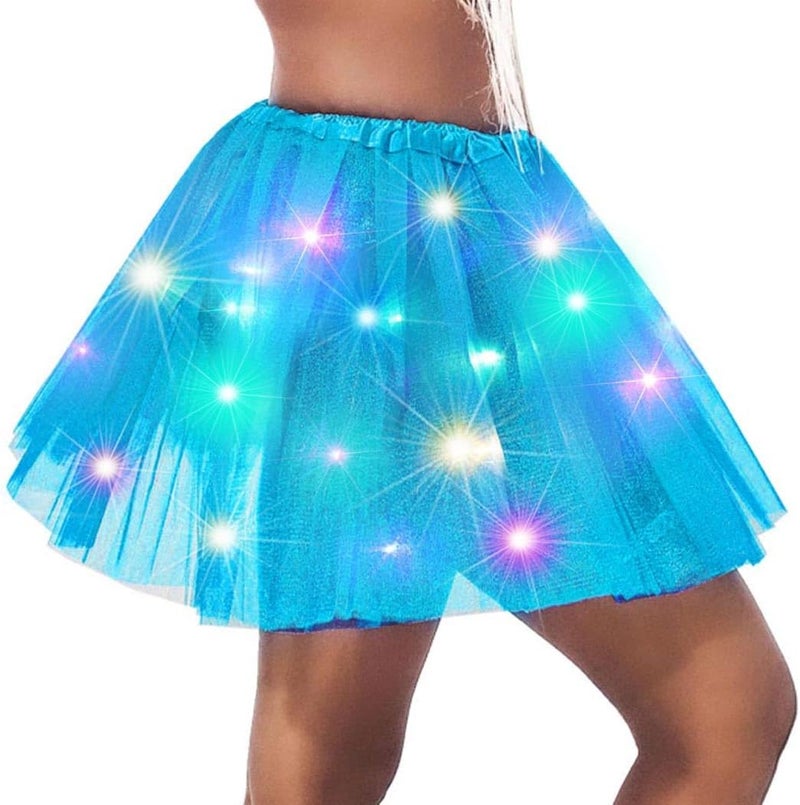 Nicute Light Up Tutu Led Layered Tulle Tutus Skirt for Women - Image 4